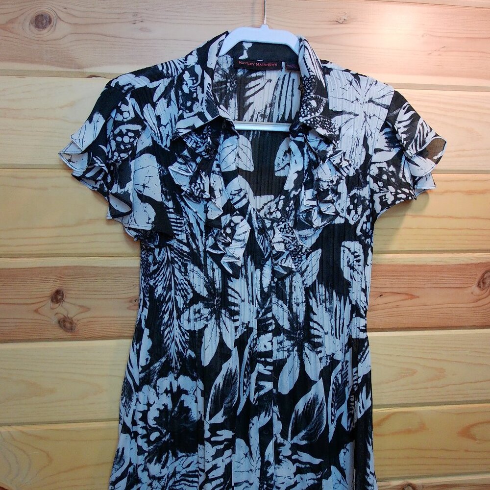 Hayley Matthews Sheer Mini Dress Size Large